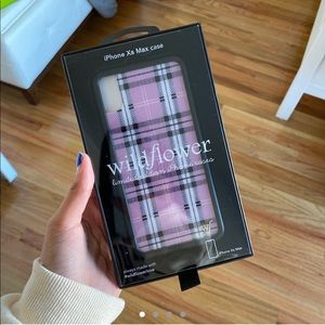Wildflower Purple Plaid iPhone XS Max Case